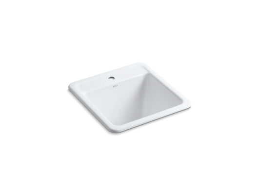 KOHLER K-19022-1-0 Park Falls 21" Top-/Undermount Single-Bowl Utility Sink In White