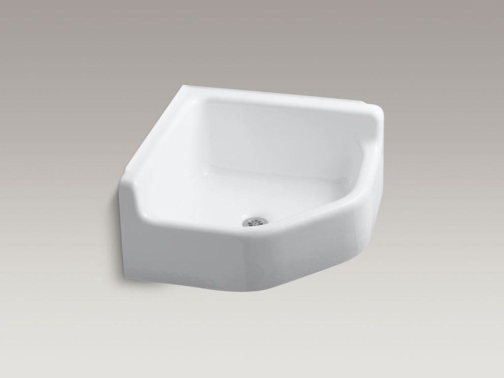 KOHLER K-6710-0 Whitby Floor-Mount Corner Service Sink - White