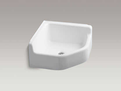 KOHLER K-6710-0 Whitby Floor-mount corner service sink - White