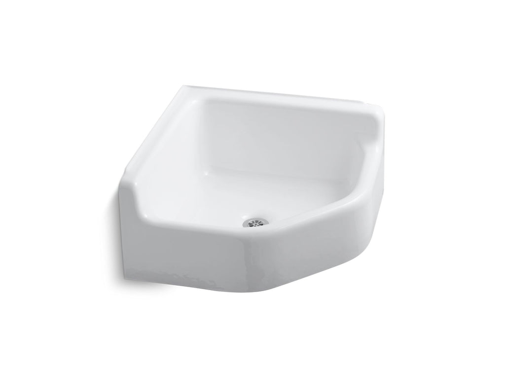 KOHLER K-6710-0 Whitby Floor-Mount Corner Service Sink - White