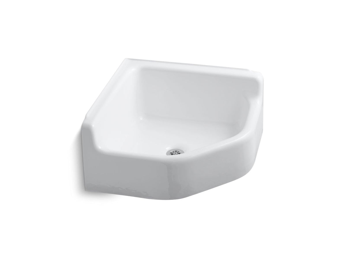 KOHLER K-6710-0 Whitby Floor-Mount Corner Service Sink - White