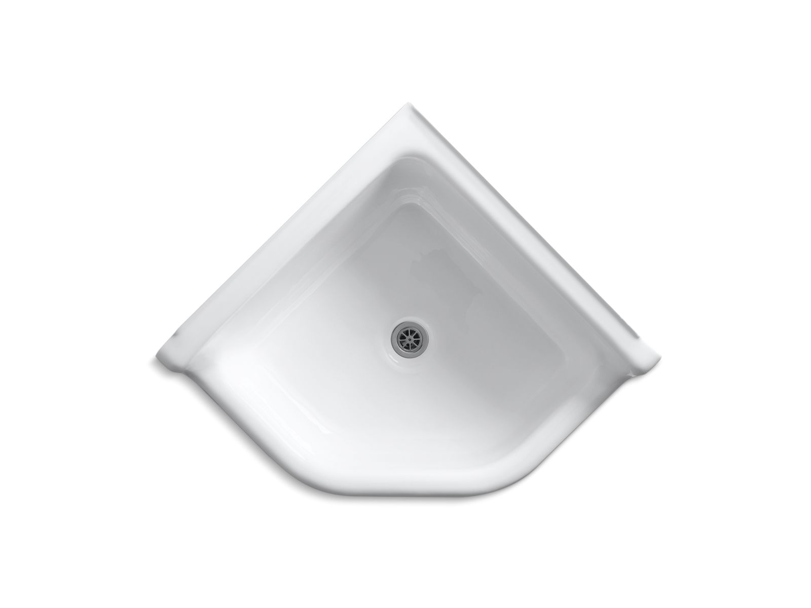 KOHLER K-6710-0 Whitby Floor-Mount Corner Service Sink - White
