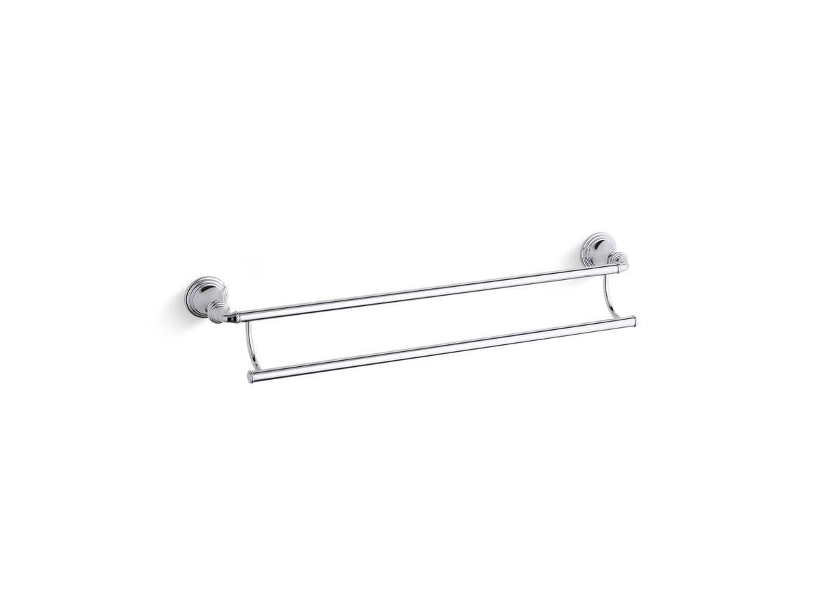 KOHLER K-10553-CP Devonshire 24" Double Towel Bar In Polished Chrome