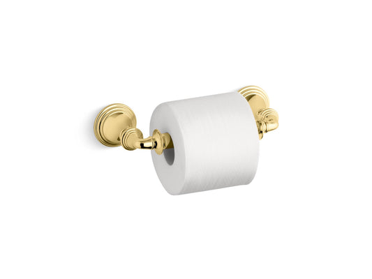 KOHLER K-10554-PB Devonshire Toilet Paper Holder In Vibrant Polished Brass