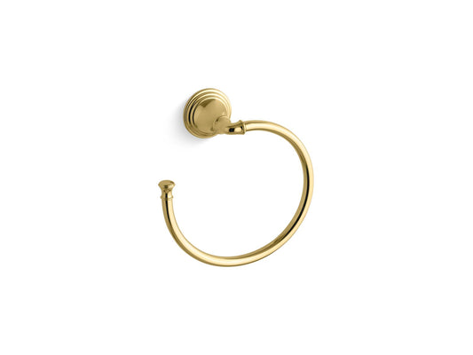 KOHLER K-10557-PB Devonshire Towel Ring In Vibrant Polished Brass