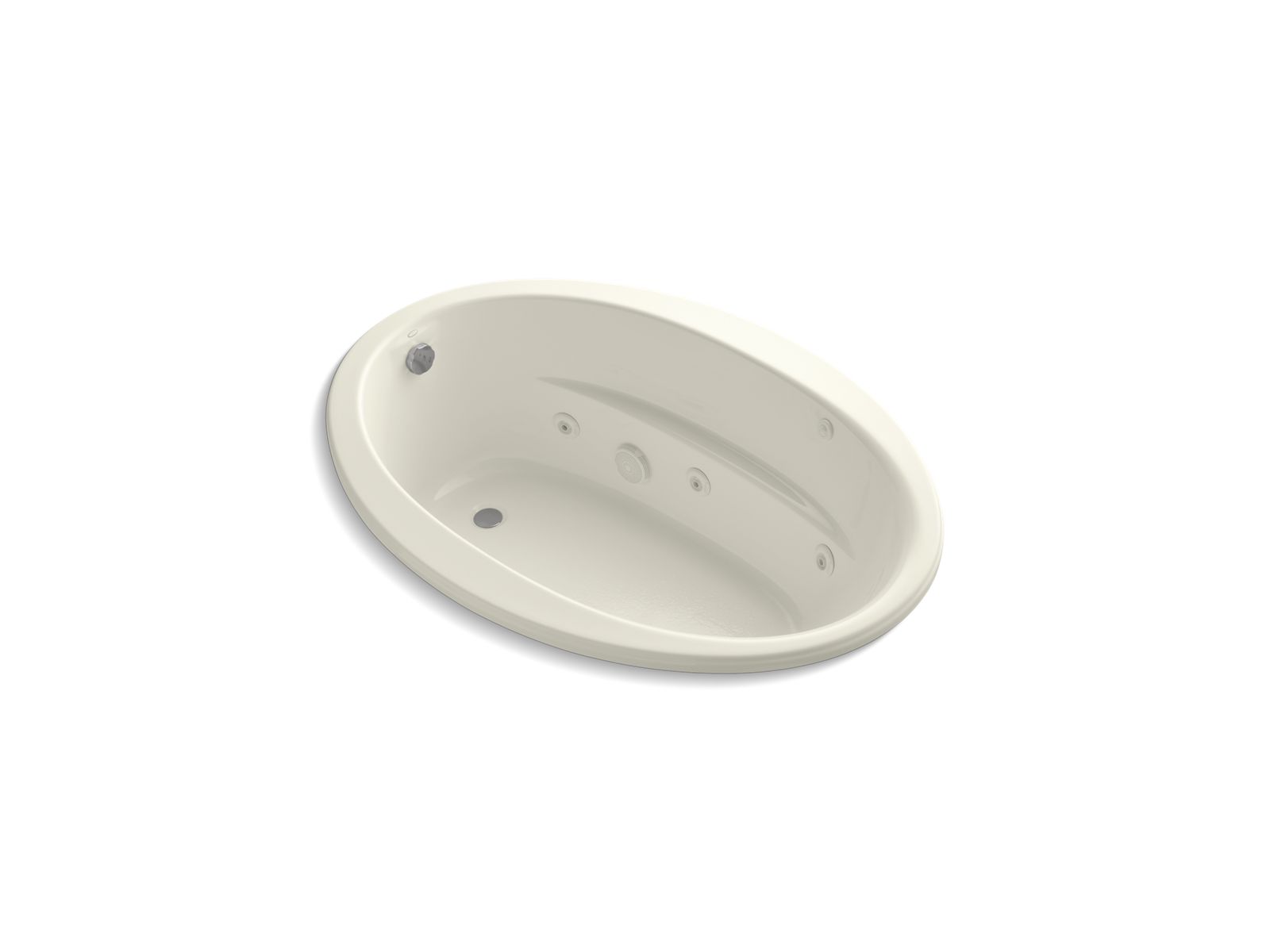 KOHLER K-1162-96 Sunward 60" X 42" Drop-In Whirlpool Bath - Biscuit