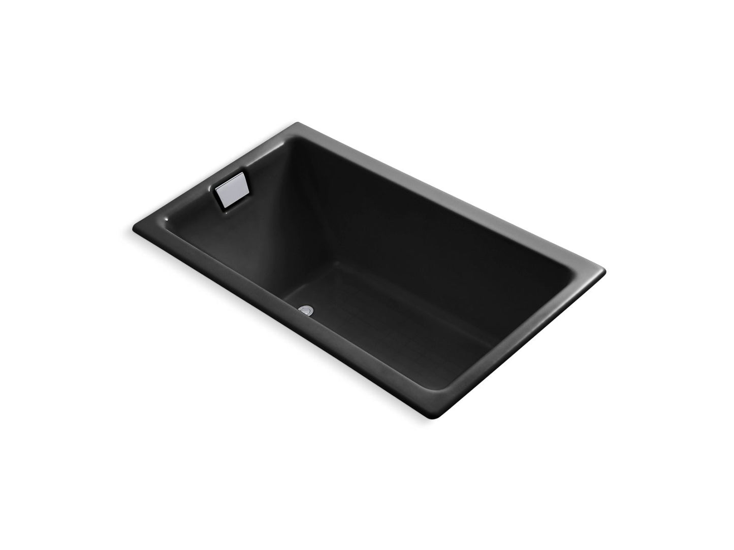 KOHLER K-855-7 Tea-For-Two 66" X 36" Drop-In/Undermount Bath In Black Black