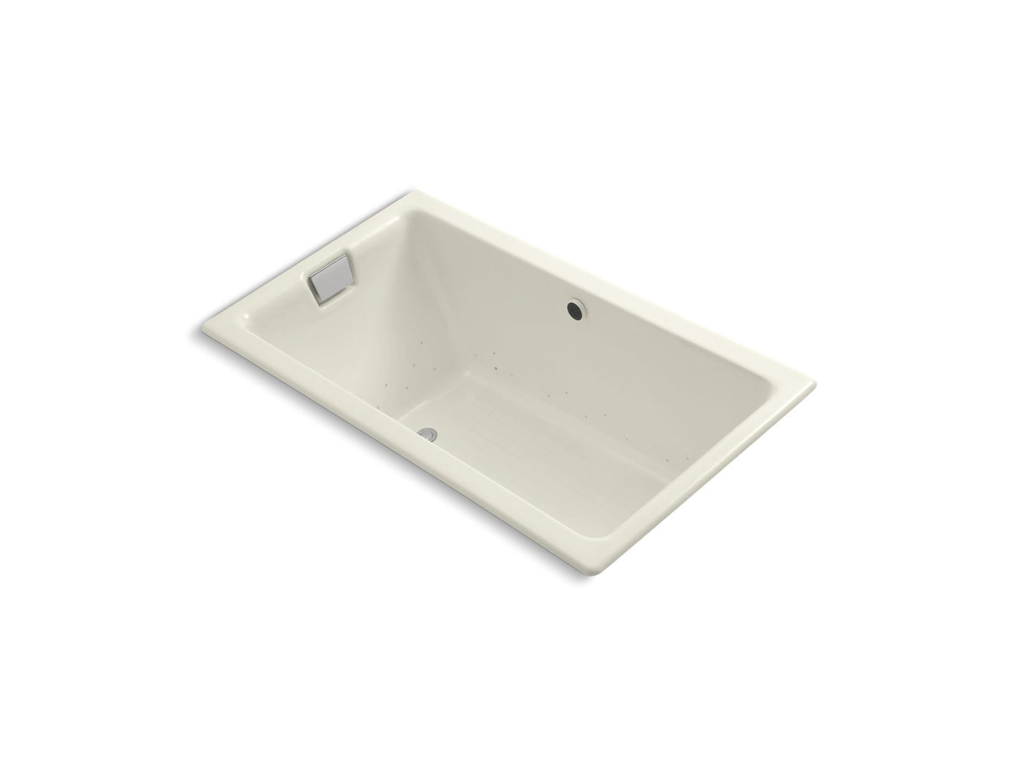 KOHLER K-856-GH96-96 Tea-For-Two 66" X 36" Drop-In Heated Bubblemassage Air Bath In Biscuit