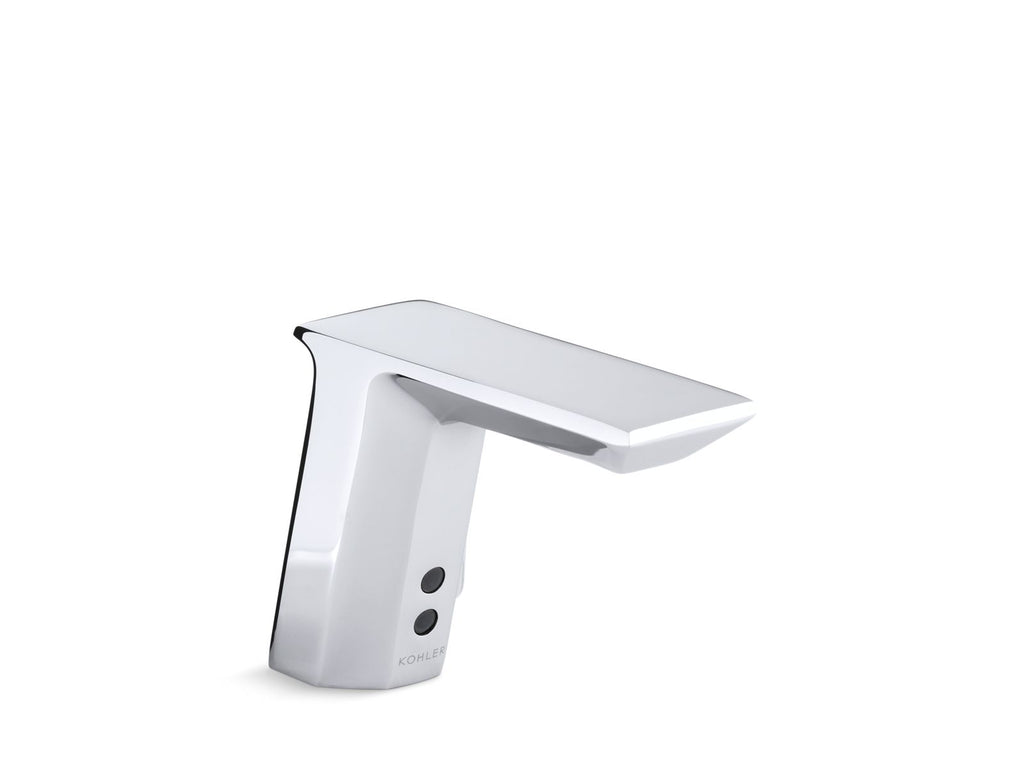 KOHLER K-7517-CP Geometric Touchless Single-Hole Lavatory Faucet With Insight Sensor Technology And Temperature Mixer, Hes-Powered, 0.5 Gpm - Polished Chrome