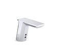 KOHLER K-7517-CP Geometric Touchless Single-Hole Lavatory Faucet With Insight Sensor Technology And Temperature Mixer, Hes-Powered, 0.5 Gpm - Polished Chrome