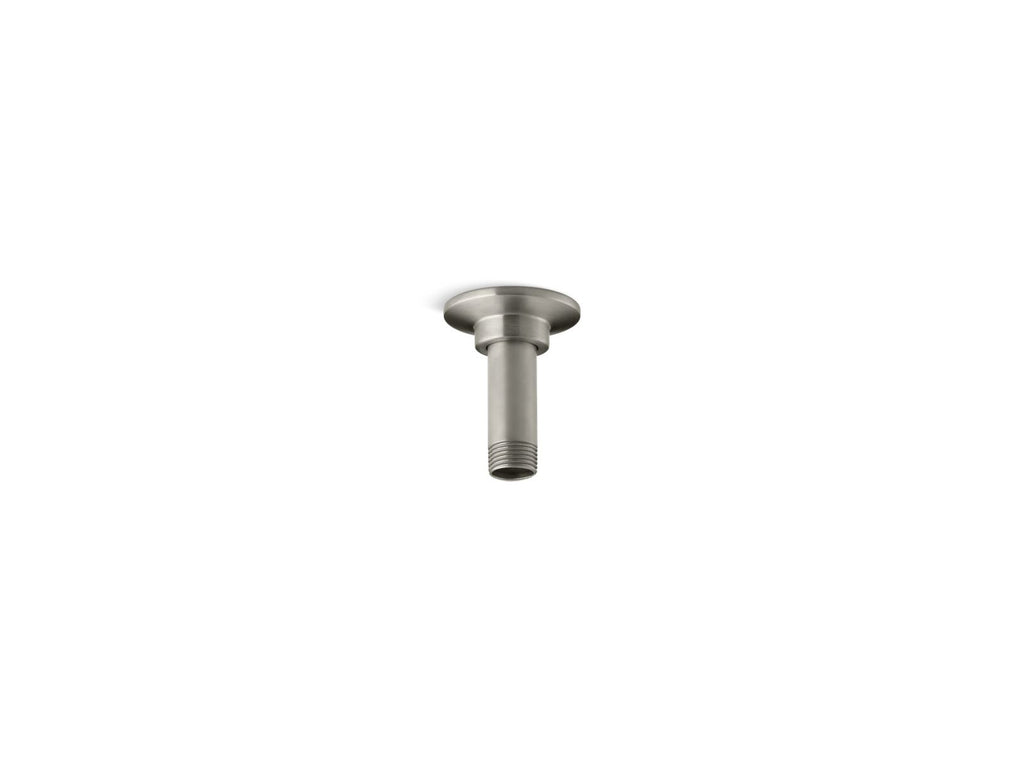 KOHLER K-7396-BN 3" Ceiling-Mount Single-Function Rainhead Arm And Flange - Vibrant Brushed Nickel