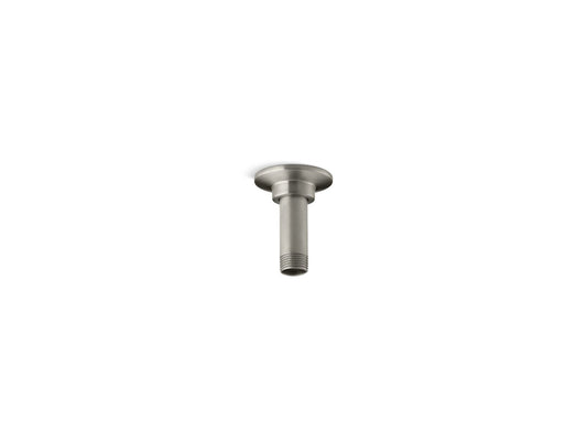 KOHLER K-7396-BN 3" ceiling-mount single-function rainhead arm and flange - Vibrant Brushed Nickel
