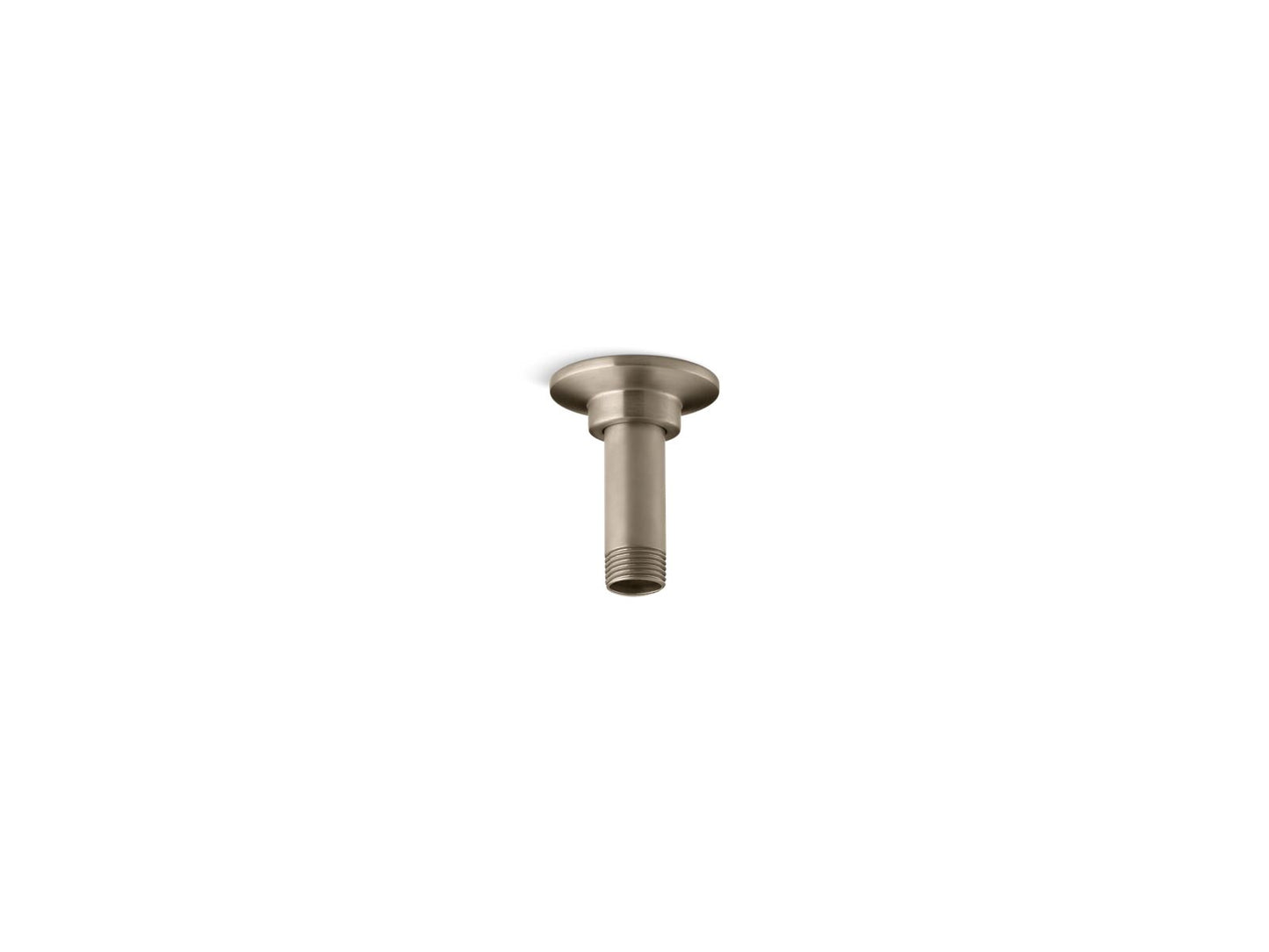 KOHLER K-7396-BV 3" Ceiling-Mount Single-Function Rainhead Arm And Flange In Vibrant Brushed Bronze