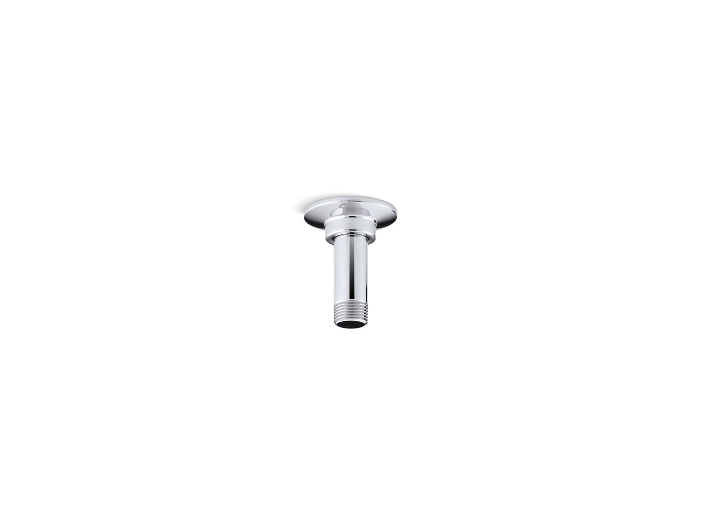 KOHLER K-7396-CP 3" Ceiling-Mount Single-Function Rainhead Arm And Flange In Polished Chrome