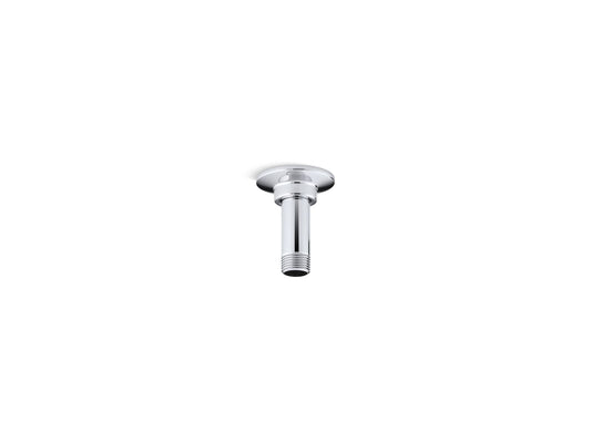 KOHLER K-7396-CP 3" Ceiling-Mount Single-Function Rainhead Arm And Flange In Polished Chrome