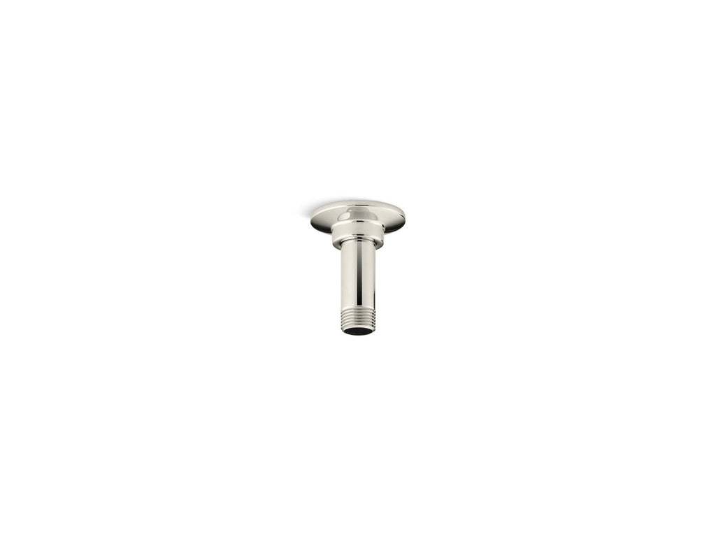 KOHLER K-7396-SN 3" Ceiling-Mount Single-Function Rainhead Arm And Flange - Vibrant Polished Nickel