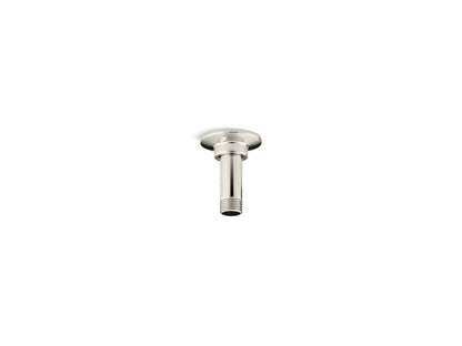 KOHLER K-7396-SN 3" ceiling-mount single-function rainhead arm and flange - Vibrant Polished Nickel