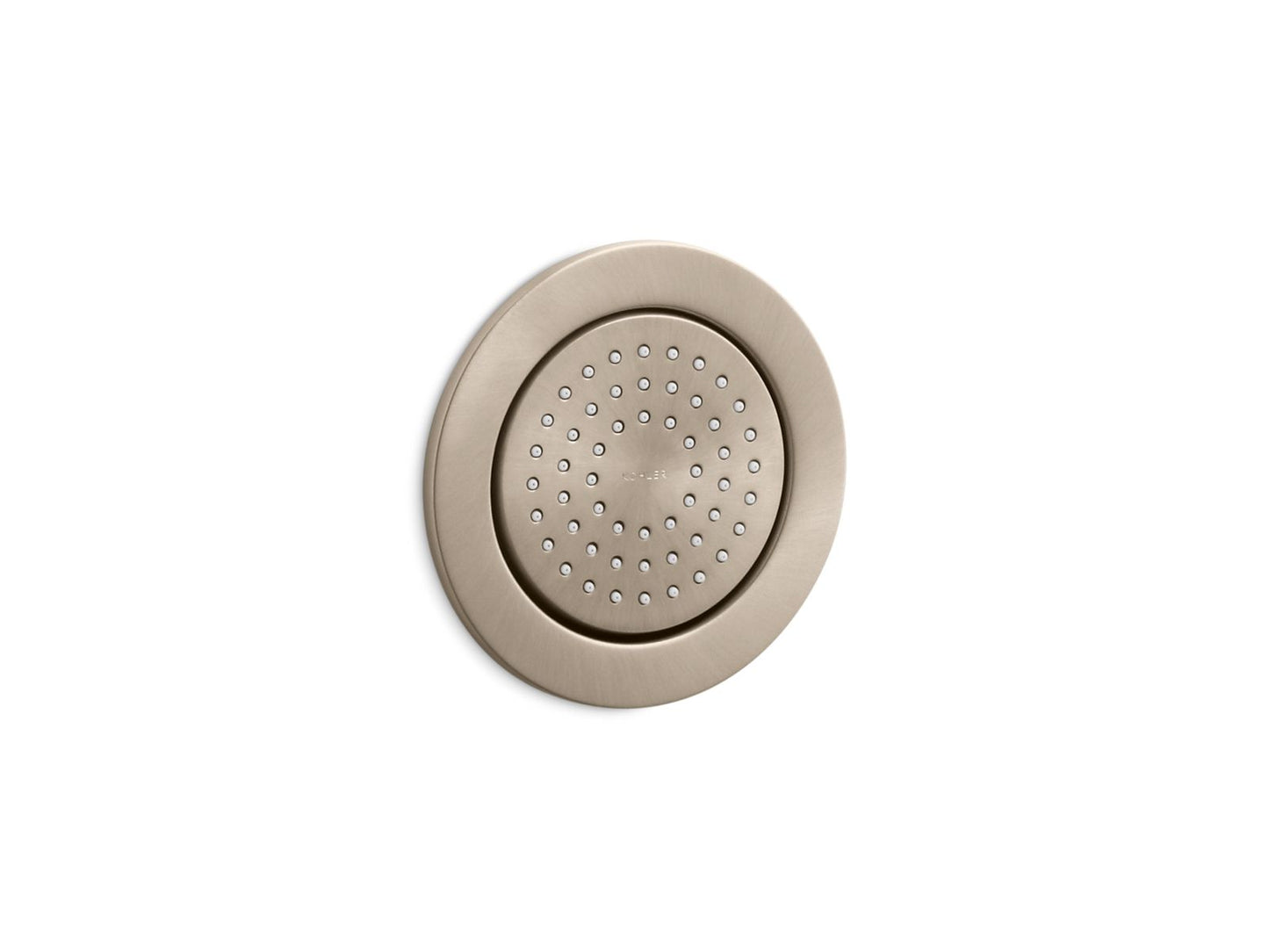 KOHLER K-8014-BV WaterTile Round 54-nozzle single-function body spray, 2.0 gpm - Vibrant Brushed Bronze