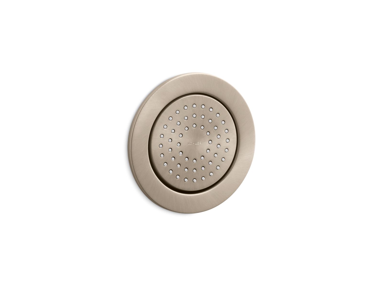 KOHLER K-8014-BV WaterTile Round 54-nozzle single-function body spray, 2.0 gpm - Vibrant Brushed Bronze