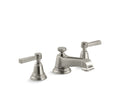 KOHLER K-13132-4A-BN Pinstripe Widespread Bathroom Sink Faucet With Lever Handles, 1.2 Gpm - Vibrant Brushed Nickel