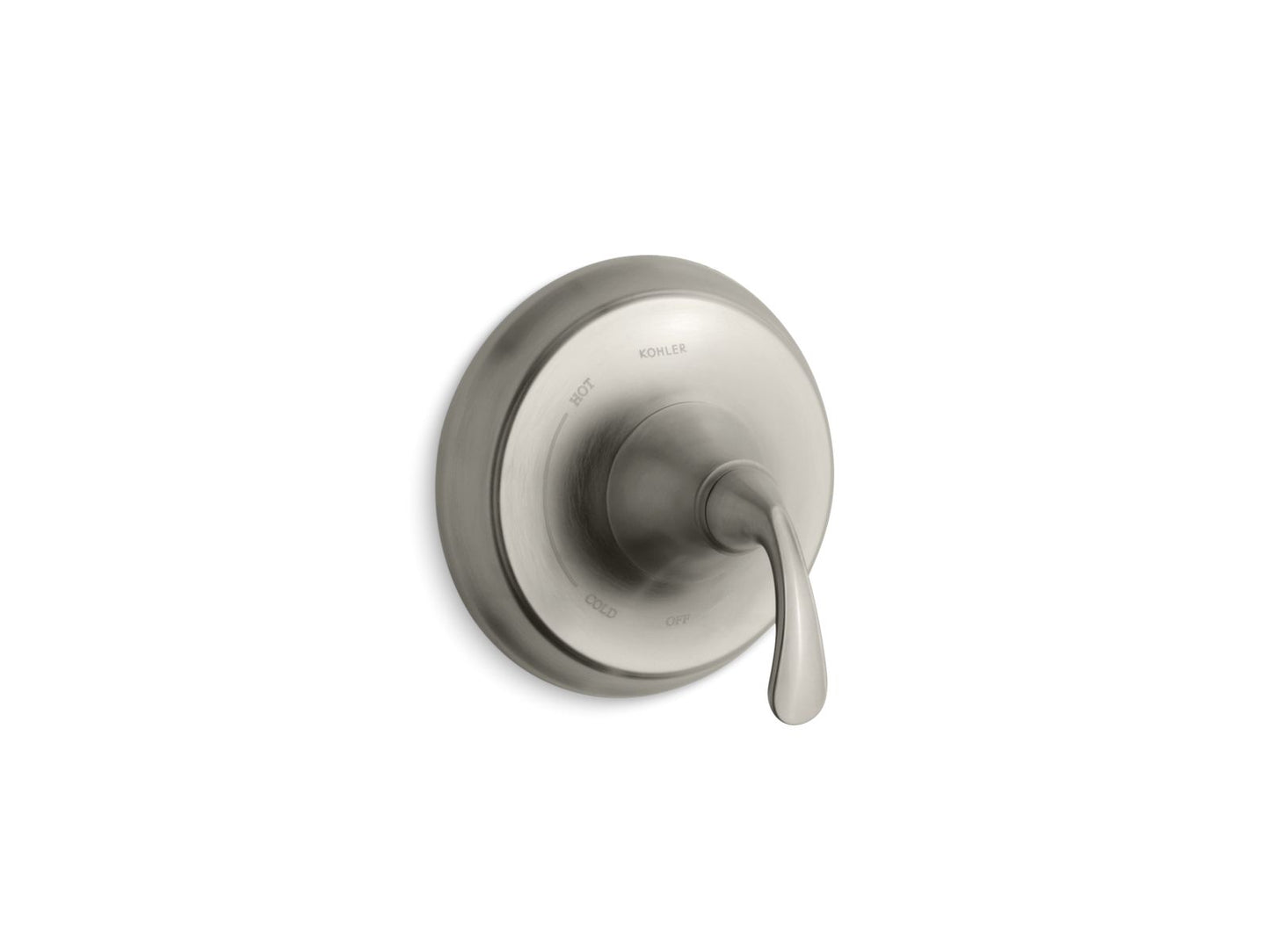 KOHLER K-TS10277-4-BN Forte Sculpted Rite-Temp Valve Trim In Vibrant Brushed Nickel