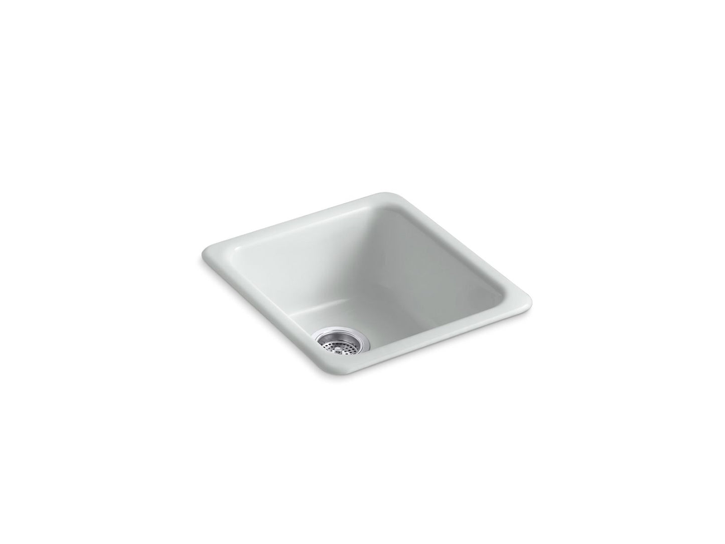 KOHLER K-6584-95 Iron/Tones 17" top-/undermount single-bowl bar sink - Ice Grey