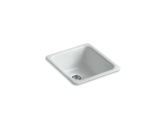 KOHLER K-6584-95 Iron/Tones 17" top-/undermount single-bowl bar sink - Ice Grey