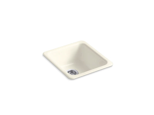 KOHLER K-6584-96 Iron/Tones 17" top-/undermount single-bowl bar sink - Biscuit