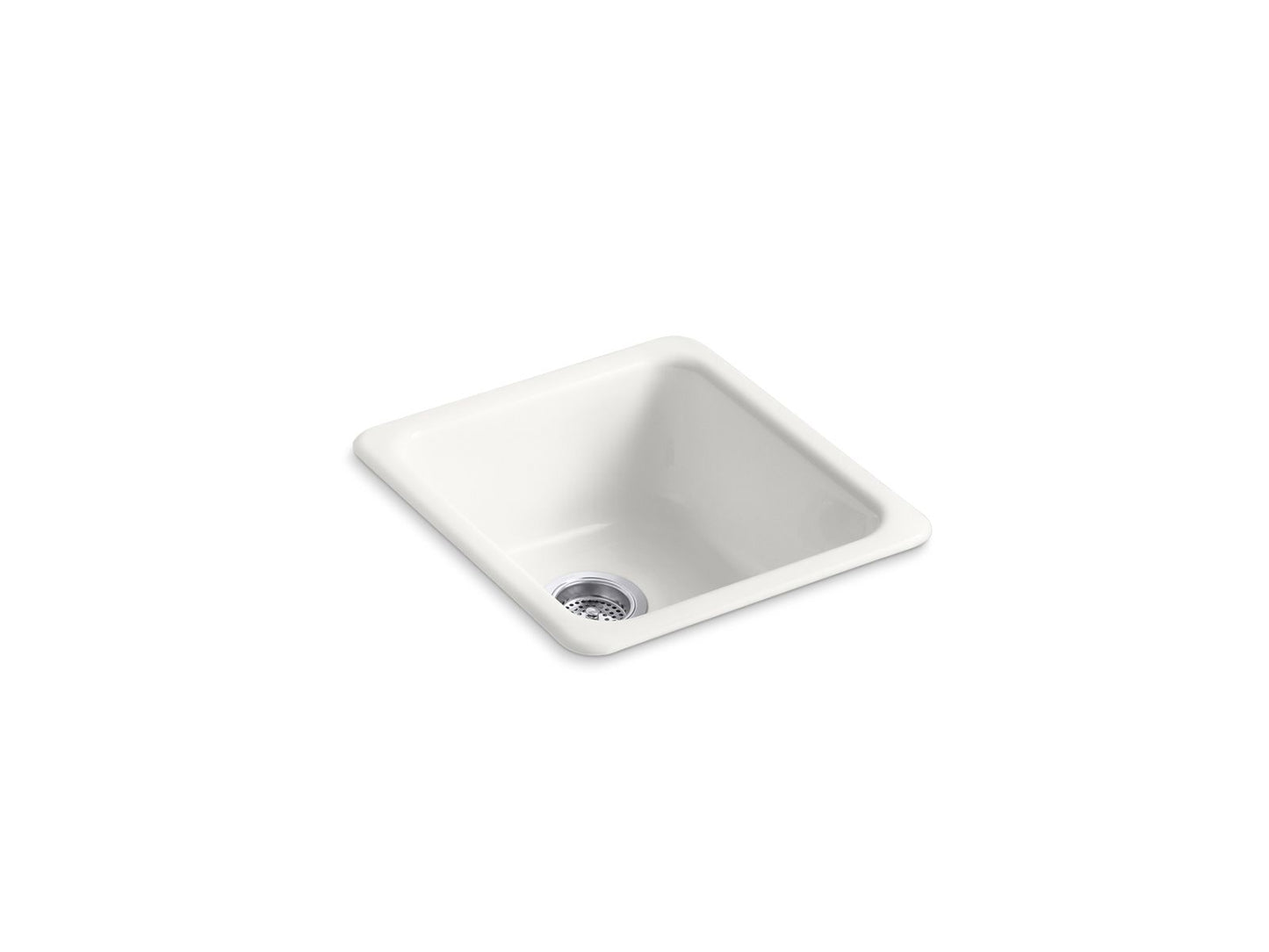 KOHLER K-6584-FF Iron/Tones 17" Top-/Undermount Single-Bowl Bar Sink In Sea Salt