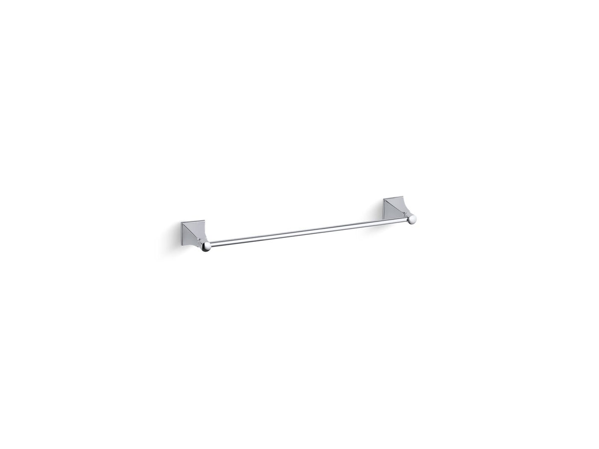 KOHLER K-485-CP Memoirs Stately 18" Towel Bar - Polished Chrome