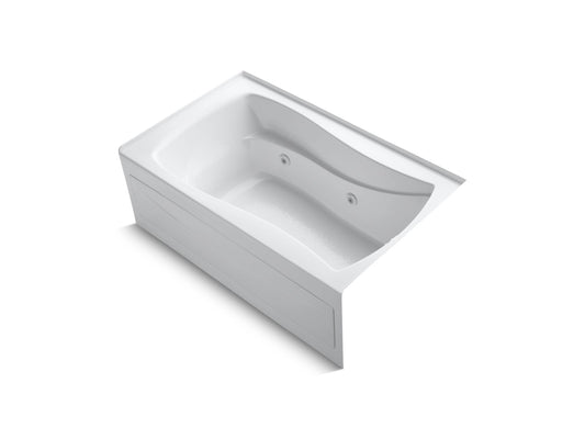 KOHLER K-1239-HR-0 Mariposa 60" X 36" Alcove Heated Whirlpool, Right Drain In White