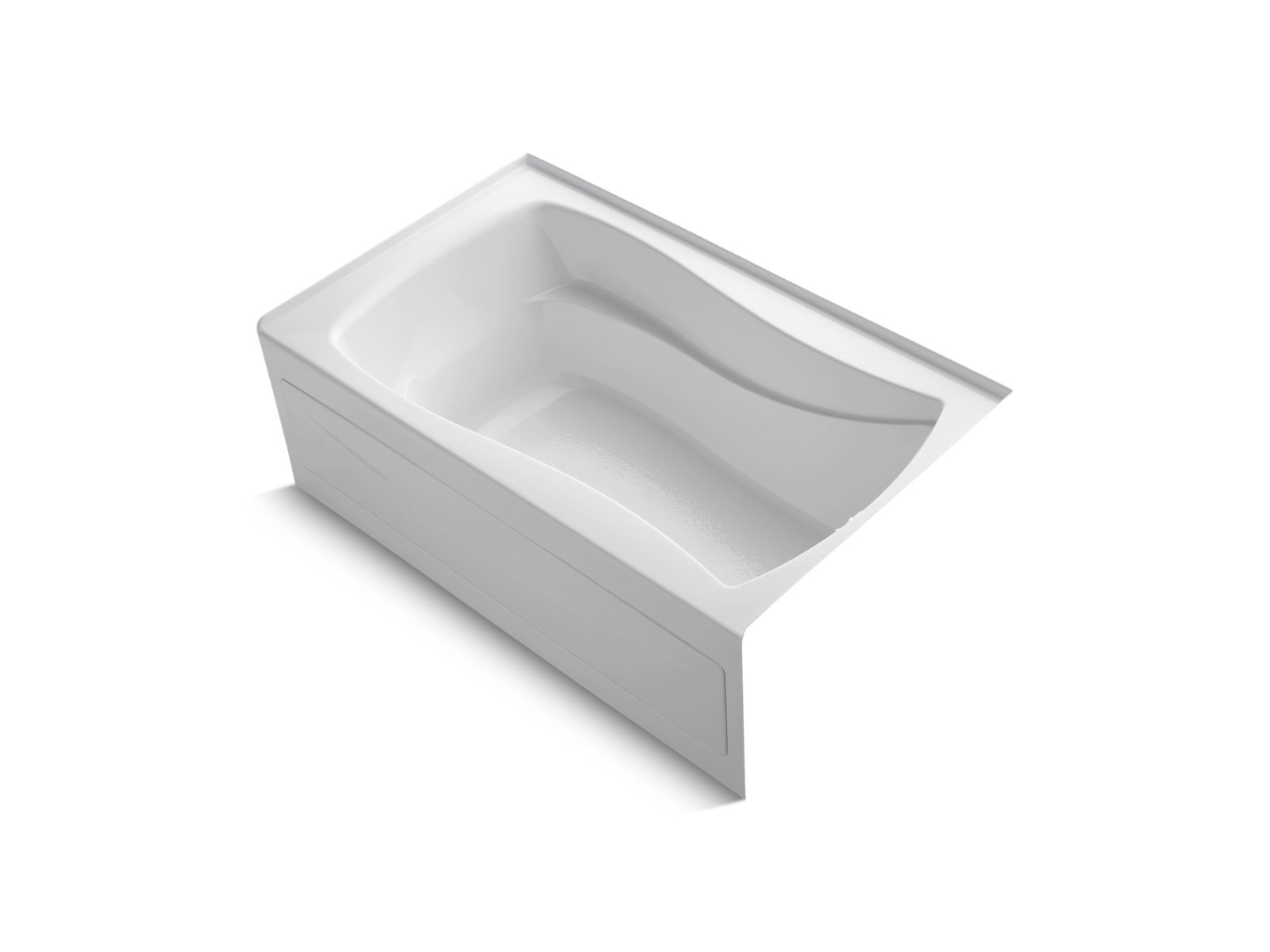 KOHLER K-1242-RA-0 Mariposa 60" X 36" Alcove Bath, Right Drain - White