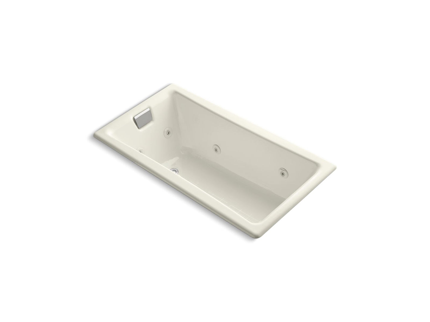 KOHLER K-852-JH-96 Tea-For-Two 60" X 32" Drop-In/Undermount Whirlpool Bath In Biscuit