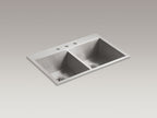 KOHLER K-3820-3-NA Vault 33" Top-/Undermount Double-Bowl Kitchen Sink - Stainless Steel