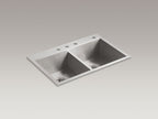 KOHLER K-3820-4-NA Vault 33" Top-/Undermount Double-Bowl Kitchen Sink - Stainless Steel