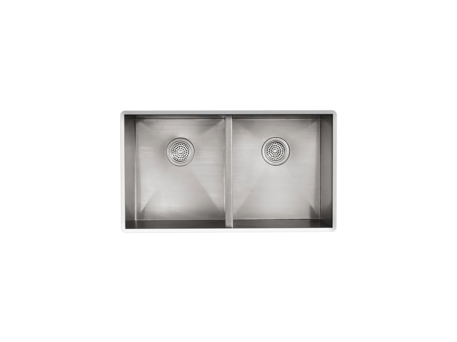 KOHLER K-3820-4-NA Vault 33" Top-/Undermount Double-Bowl Kitchen Sink - Stainless Steel