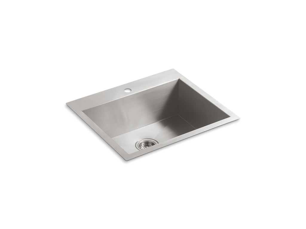 KOHLER K-3822-1-NA Vault 25" Top-/Undermount Single-Bowl Kitchen Sink - Stainless Steel