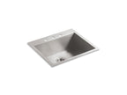 KOHLER K-3822-3-NA Vault 25" Top-/Undermount Single-Bowl Kitchen Sink - Stainless Steel
