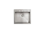 KOHLER K-3822-4-NA Vault 25" Top-/Undermount Single-Bowl Kitchen Sink - Stainless Steel
