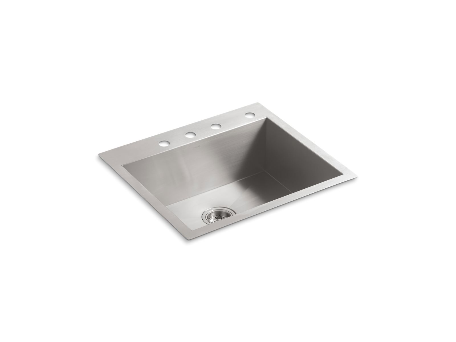 KOHLER K-3822-4-NA Vault 25" Top-/Undermount Single-Bowl Kitchen Sink - Stainless Steel
