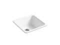 KOHLER K-6587-0 Iron/Tones 21" Top-/Undermount Single-Bowl Bar Sink - White