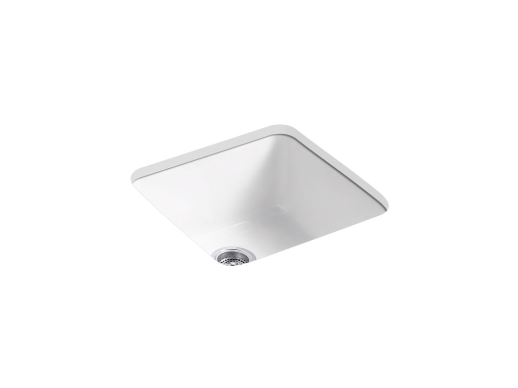KOHLER K-6587-7 Iron/Tones 21" Top-/Undermount Single-Bowl Bar Sink - Black Black