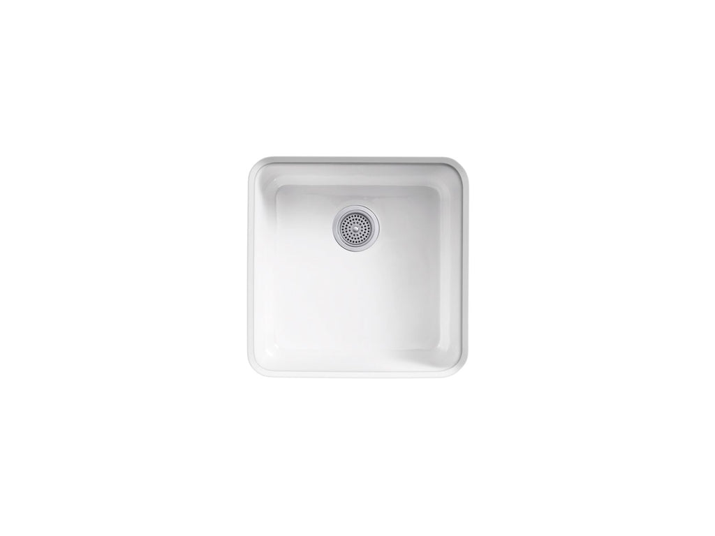 KOHLER K-6587-7 Iron/Tones 21" Top-/Undermount Single-Bowl Bar Sink - Black Black