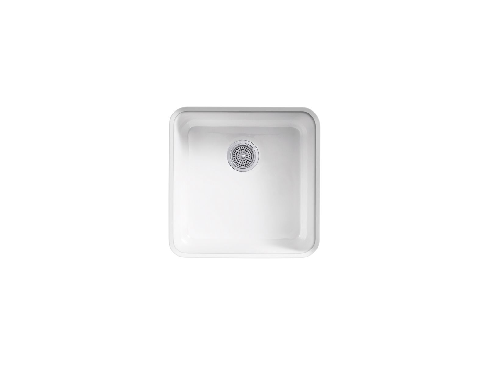 KOHLER K-6587-7 Iron/Tones 21" Top-/Undermount Single-Bowl Bar Sink - Black Black