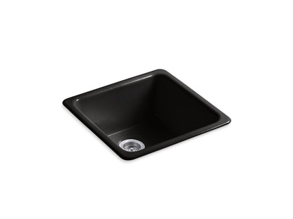 KOHLER K-6587-7 Iron/Tones 21" top-/undermount single-bowl bar sink - Black Black