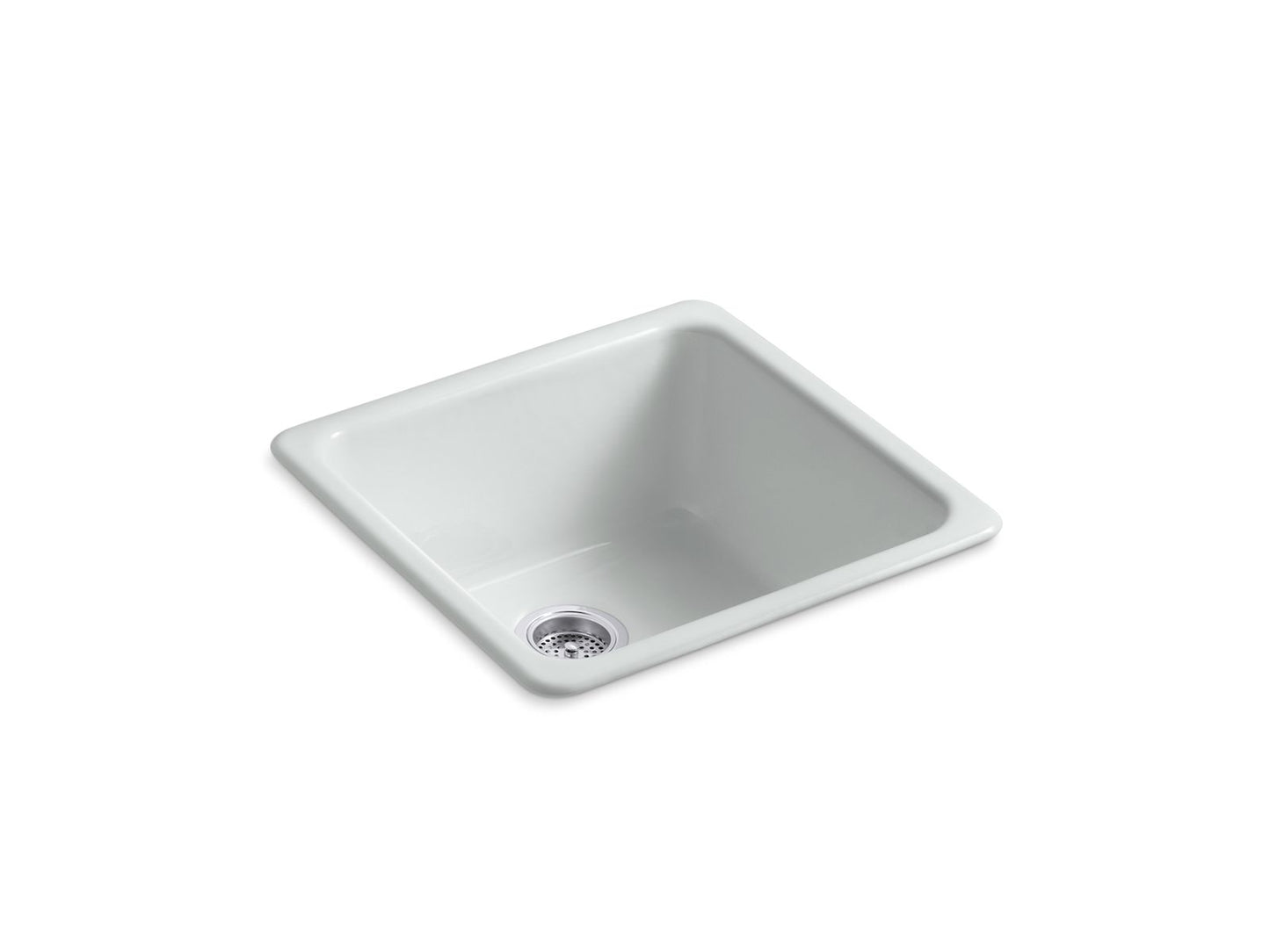 KOHLER K-6587-95 Iron/Tones 21" top-/undermount single-bowl bar sink - Ice Grey