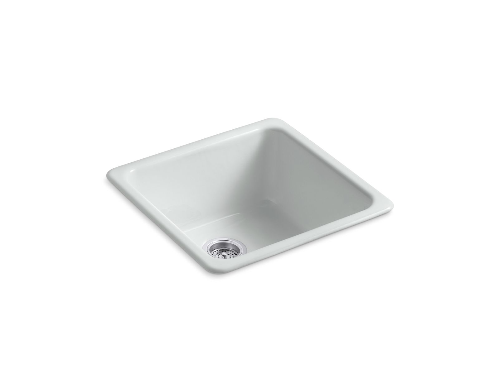KOHLER K-6587-95 Iron/Tones 21" top-/undermount single-bowl bar sink - Ice Grey