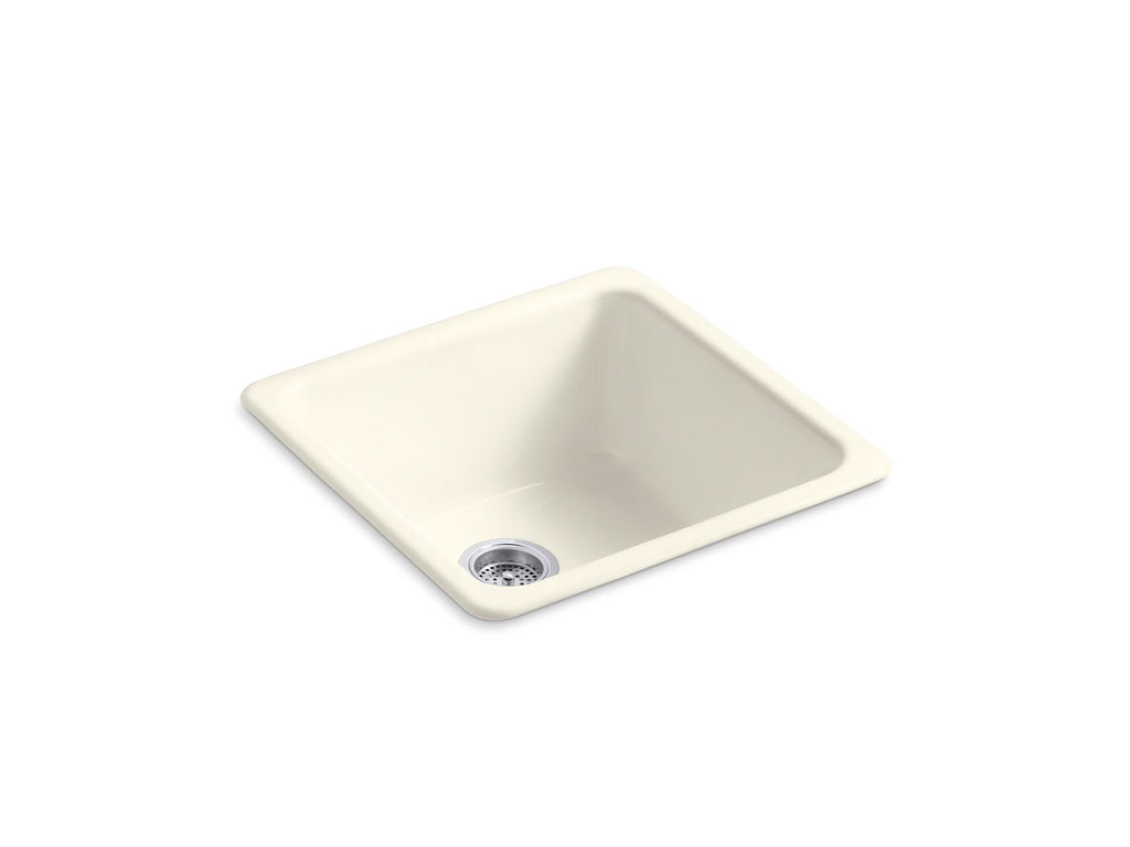 KOHLER K-6587-96 Iron/Tones 21" Top-/Undermount Single-Bowl Bar Sink - Biscuit