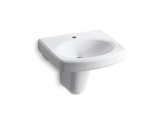 KOHLER K-2035-1-0 Pinoir 22" Oval Wall-Mount Bathroom Sink In White