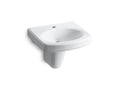 KOHLER K-2035-1-0 Pinoir 22" Oval Wall-Mount Bathroom Sink - White